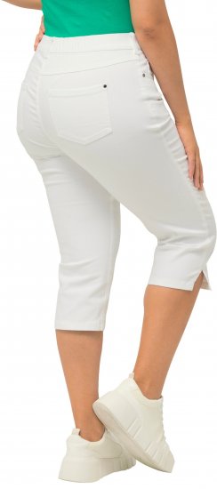 Ulla Popken Basic Capri Sarah Fit Jeans Snow White - Jeans & Hosen in Großen Größen – Plus Size - 