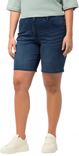Ulla Popken Basic Denim Mandy Bermuda Shorts Light Blue Denim - Jeans & Hosen in Großen Größen – Plus Size - 