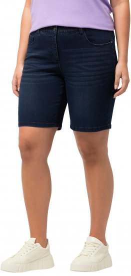 Ulla Popken Basic Denim Mandy Bermuda Shorts Blue Denim - Jeans & Hosen in Großen Größen – Plus Size - 