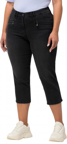 Ulla Popken Cropped Stretch Blend Mony Jeans Black - Jeans & Hosen in Großen Größen – Plus Size - 