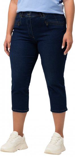 Ulla Popken Cropped Stretch Blend Mony Jeans Blue Denim - Jeans & Hosen in Großen Größen – Plus Size - 