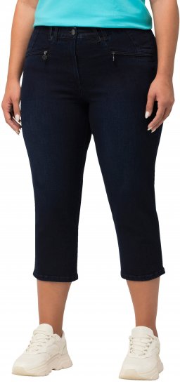 Ulla Popken Cropped Stretch Blend Mony Jeans Denim Blue - Jeans & Hosen in Großen Größen – Plus Size - 