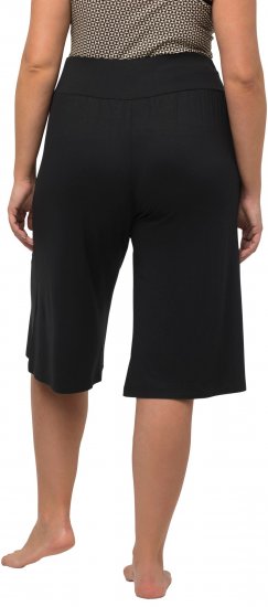 Ulla Popken Wide Leg Flared Bermuda Shorts Black - Jeans & Hosen in Großen Größen – Plus Size - 