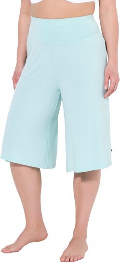 Ulla Popken Wide Leg Flared Bermuda Shorts Blue - Jeans & Hosen in Großen Größen – Plus Size - 