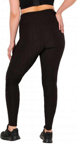 Ulla Popken Textured High Waisted Leggings Grey - Jeans & Hosen in Großen Größen – Plus Size - 