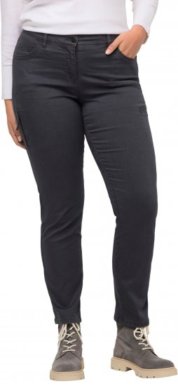 Ulla Popken Stretch Fit 6 Pocket Cargo Pants Black - Jeans & Hosen in Großen Größen – Plus Size - 