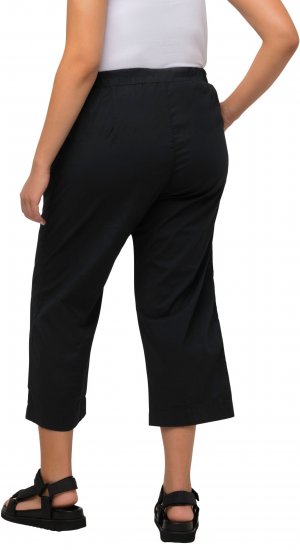 Ulla Popken Cropped Ruby Fit Pants Black - Jeans & Hosen in Großen Größen – Plus Size - 