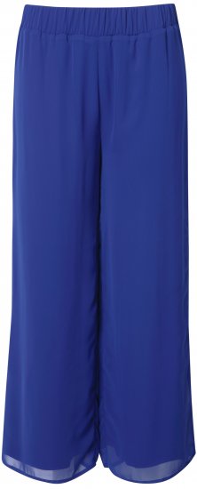 Ulla Popken Layered Chiffon Wide Leg Pants Blue - Jeans & Hosen in Großen Größen – Plus Size - 