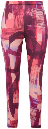 Ulla Popken Abstract Print Ski Leggings Red - Jeans & Hosen in Großen Größen – Plus Size - 