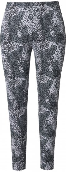 Ulla Popken Leopard Print Leggings Black - Jeans & Hosen in Großen Größen – Plus Size - 