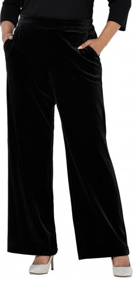 Ulla Popken Velvet Suit Pants Black - Jeans & Hosen in Großen Größen – Plus Size - 