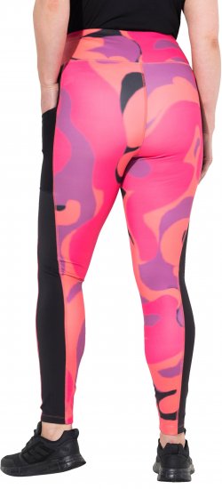 Ulla Popken Abstract Print Quick Dry Leggings Purple - Jeans & Hosen in Großen Größen – Plus Size - 