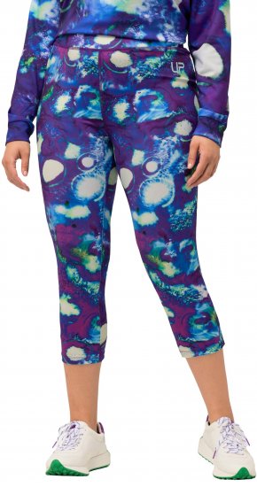Ulla Popken Neon Bubble Quick Dry Leggings Blue - Jeans & Hosen in Großen Größen – Plus Size - 