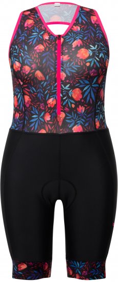 Ulla Popken Functional Padded Zip Front Cycling Leotard Black - Jeans & Hosen in Großen Größen – Plus Size - 