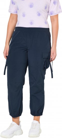 Ulla Popken Elastic Waist Cargo Pants Navy - Jeans & Hosen in Großen Größen – Plus Size - 