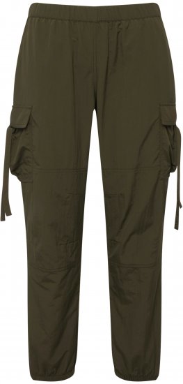Ulla Popken Elastic Waist Cargo Pants Olives Grey - Jeans & Hosen in Großen Größen – Plus Size - 