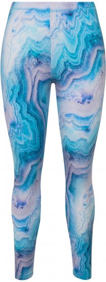 Ulla Popken Marble Ski Leggings Blue - Jeans & Hosen in Großen Größen – Plus Size - 
