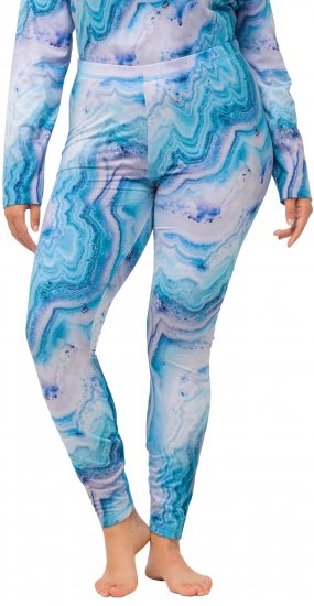 Ulla Popken Marble Ski Leggings Blue - Jeans & Hosen in Großen Größen – Plus Size - 