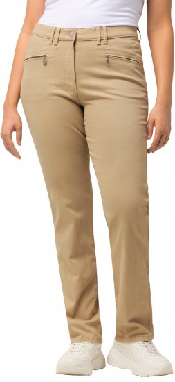 Ulla Popken Mony Tapered Leg Zip Pocket Pants Dark Putty - Jeans & Hosen in Großen Größen – Plus Size - 