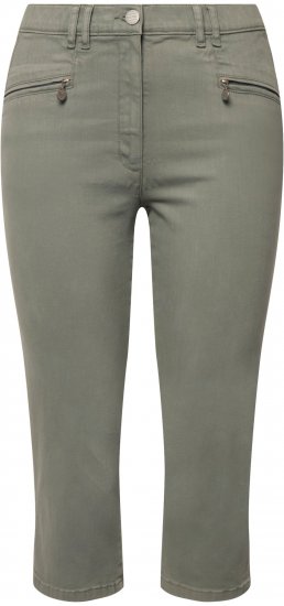 Ulla Popken Cropped Stretch Fit Mony Pants Light Moss Green - Jeans & Hosen in Großen Größen – Plus Size - 