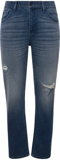 Ulla Popken Sammy Destroy 5 Pocket Jeans Blue Denim - Jeans & Hosen in Großen Größen – Plus Size - 