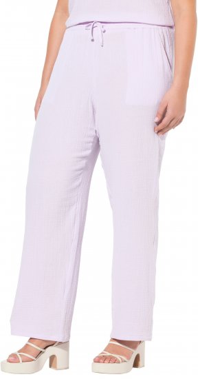 Ulla Popken Muslin Pull On Pants Purple - Jeans & Hosen in Großen Größen – Plus Size - 
