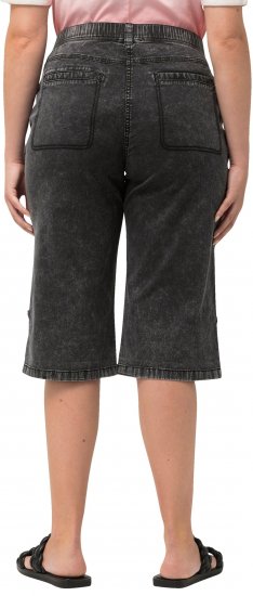 Ulla Popken Denim Acid Wash Bermuda Shorts Black - Jeans & Hosen in Großen Größen – Plus Size - 