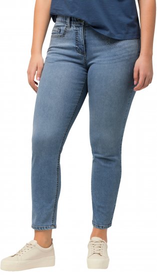 Ulla Popken Rhinestone Detail Stretch Fit Skinny Jeans Blue - Jeans & Hosen in Großen Größen – Plus Size - 