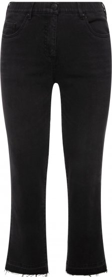 Ulla Popken Sarah Fringe Hem Jeans Black - Jeans & Hosen in Großen Größen – Plus Size - 