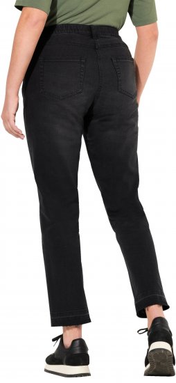 Ulla Popken Sarah Fringe Hem Jeans Black - Jeans & Hosen in Großen Größen – Plus Size - 