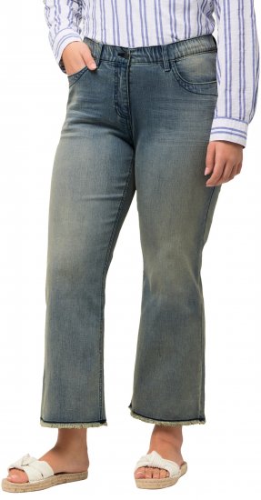 Ulla Popken Fringed Leg Mandy Jeans Blue - Jeans & Hosen in Großen Größen – Plus Size - 