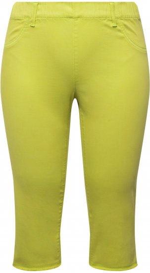 Ulla Popken Stretch Fit Raw Hem Capris Pistachio - Jeans & Hosen in Großen Größen – Plus Size - 