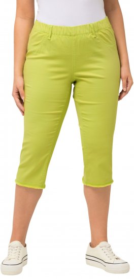Ulla Popken Stretch Fit Raw Hem Capris Pistachio - Jeans & Hosen in Großen Größen – Plus Size - 