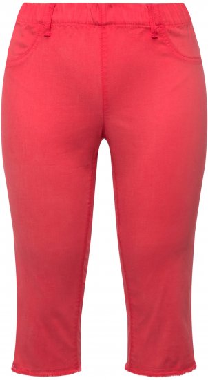 Ulla Popken Stretch Fit Raw Hem Capris Dark Coral - Jeans & Hosen in Großen Größen – Plus Size - 