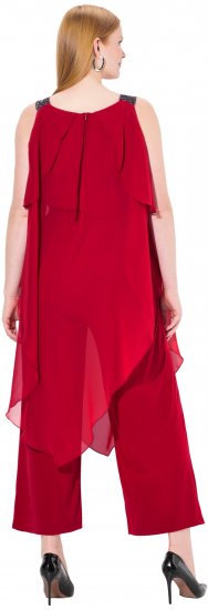 Ulla Popken Layered Chiffon Jumpsuit - Jeans & Hosen in Großen Größen – Plus Size - 