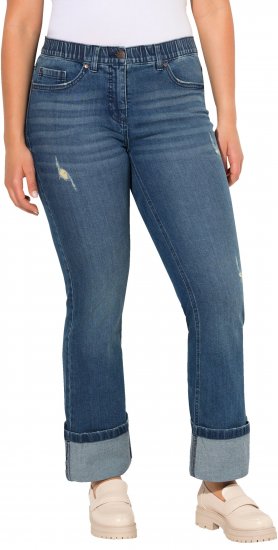 Ulla Popken Wide Cuff Stretch Fit Jeans Blue Denim - Jeans & Hosen in Großen Größen – Plus Size - 