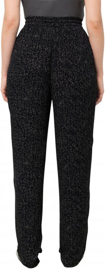 Ulla Popken Speckled Crepe Pull On Pants Black - Jeans & Hosen in Großen Größen – Plus Size - 