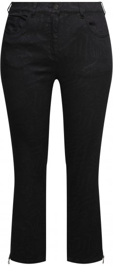 Ulla Popken Animal Print Stretch Fit Jeans Black - Jeans & Hosen in Großen Größen – Plus Size - 