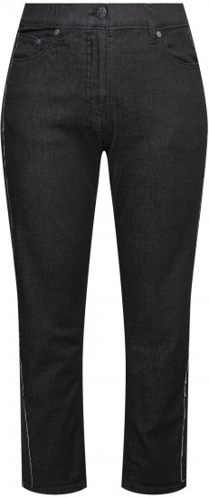 Ulla Popken Raw Denim Stripe Stretch Fit Jeans Black - Jeans & Hosen in Großen Größen – Plus Size - 
