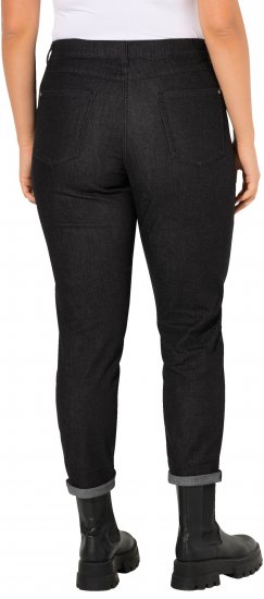 Ulla Popken Raw Denim Stripe Stretch Fit Jeans Black - Jeans & Hosen in Großen Größen – Plus Size - 