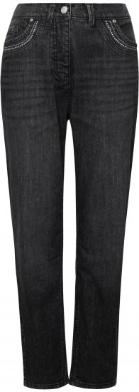 Ulla Popken Rivet Detail Mom Jeans Denim Blue - Jeans & Hosen in Großen Größen – Plus Size - 