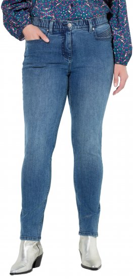 Ulla Popken Decorative Pocket Slim Stretch Jeans Blue Denim - Jeans & Hosen in Großen Größen – Plus Size - 