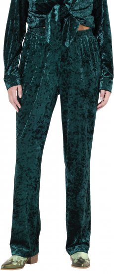 Ulla Popken Velvet Elastic Waist Pants Green - Jeans & Hosen in Großen Größen – Plus Size - 