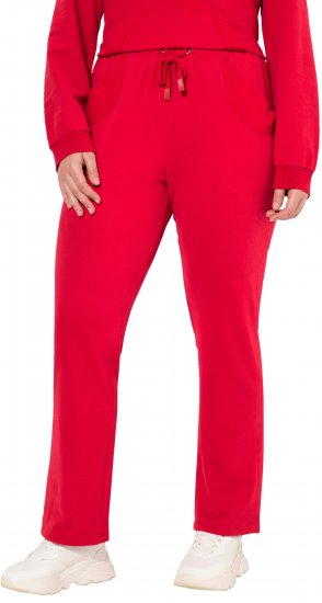 Ulla Popken Elastic Waist Sweatpants Red - Jeans & Hosen in Großen Größen – Plus Size - 