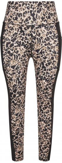 Ulla Popken Leopard Print Quick Drying Leggings Orange - Jeans & Hosen in Großen Größen – Plus Size - 