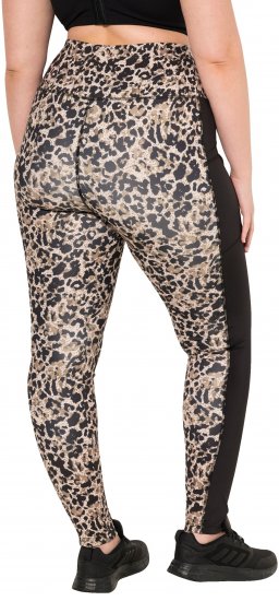 Ulla Popken Leopard Print Quick Drying Leggings Orange - Jeans & Hosen in Großen Größen – Plus Size - 
