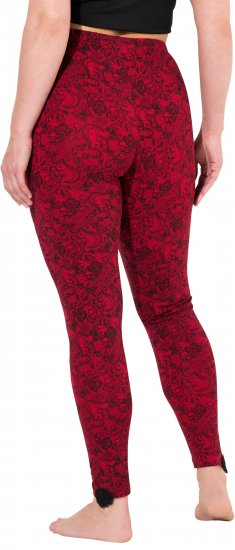 Ulla Popken Lace Print Leggings Red - Jeans & Hosen in Großen Größen – Plus Size - 