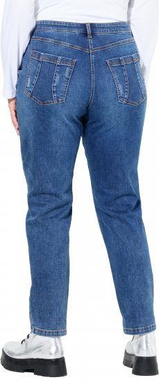 Ulla Popken Lightly Distressed Boyfriend Jeans Blue - Jeans & Hosen in Großen Größen – Plus Size - 