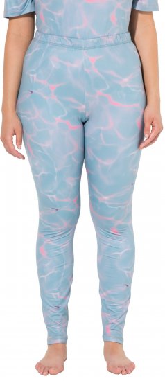 Ulla Popken Wave Print Ski Leggings Blue - Jeans & Hosen in Großen Größen – Plus Size - Jeans & Hosen, EU 42-70