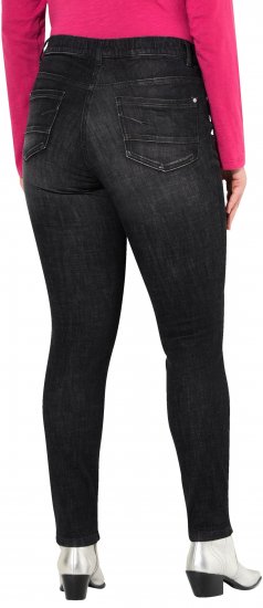 Ulla Popken Acid Wash Stretch Fit Slim Leg Jeans Black - Jeans & Hosen in Großen Größen – Plus Size - 
